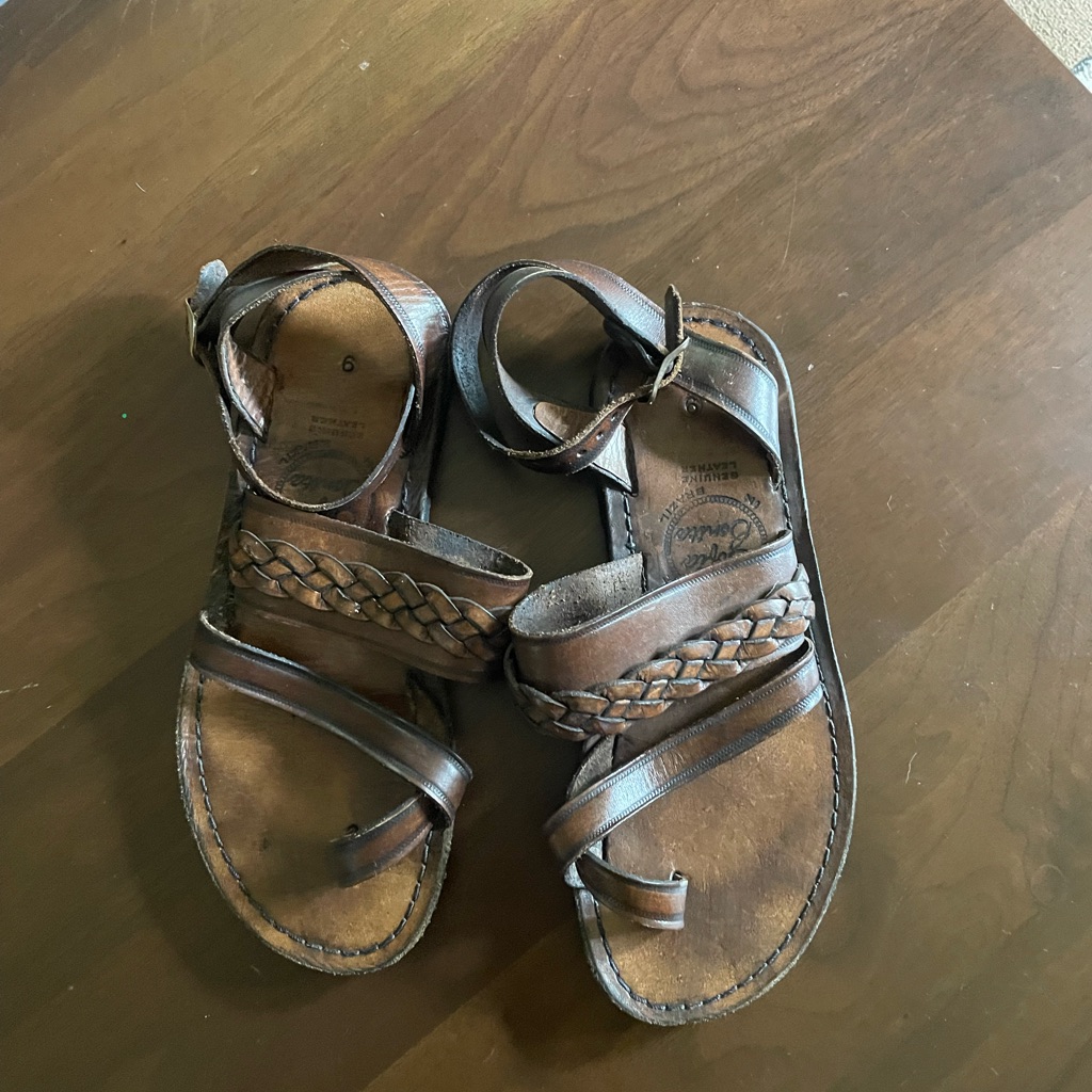 Brown Leather Womens Sandals/ Sofia Bonita